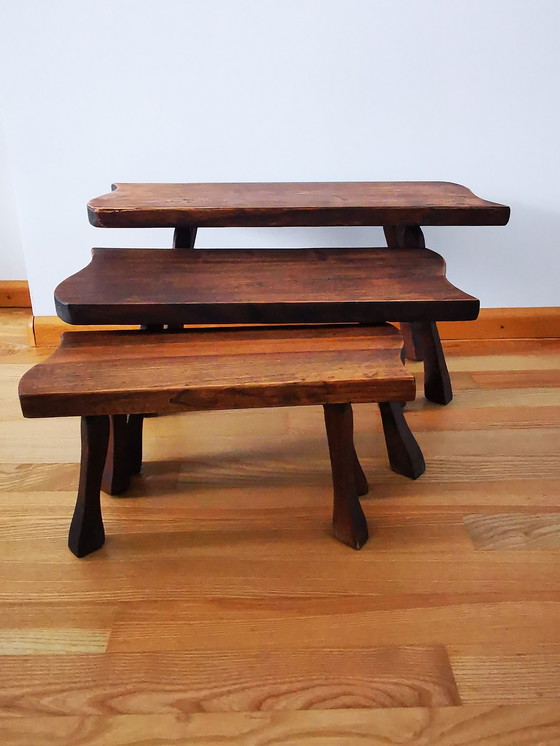 Image 1 of Set Mimi, stile brutalista, modello tronco d'albero