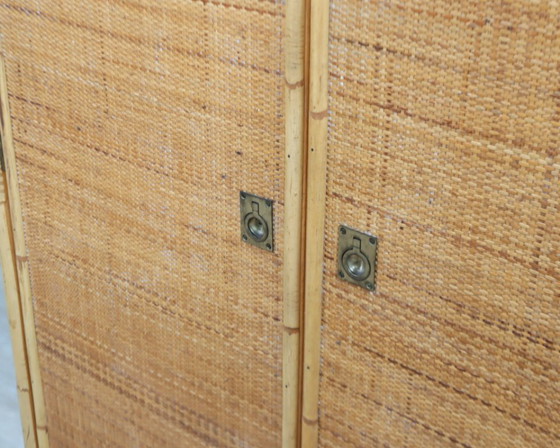 Image 1 of Armadio autoportante vintage Dal Vera in bambù e rattan, anni '70.