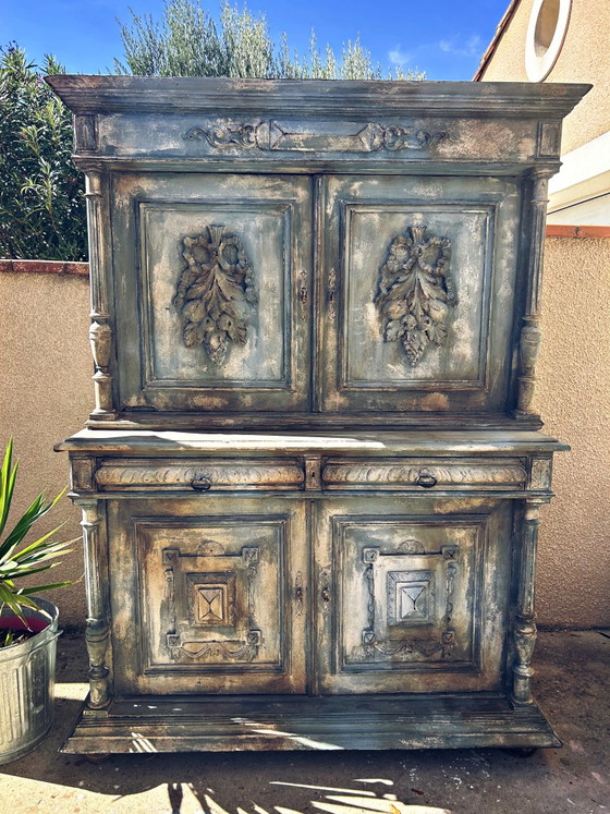 Antieke Buffetkasten met Toscaanse patina – Hout (photo 5 of 15)