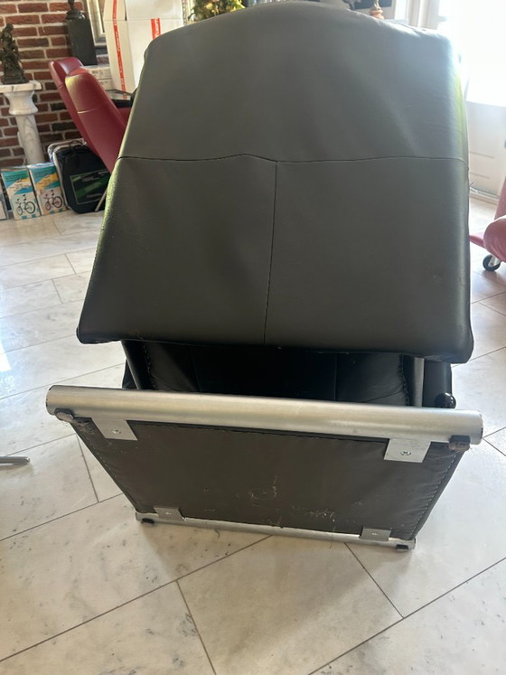 Rolf Benz 6500 Fauteuil Zwart Leer – Draaistoelen, rvs (photo 3 of 5)