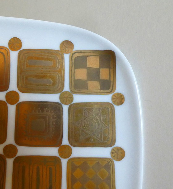 Image 1 of Rare offering bowl / plate, Rosenthal, Björn Wiinblad, porcelain, gold