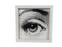 Piero Fornasetti - 'Occhio' - Bardelli - Carreau de céramique avec cadre en bois - Italie - 2000