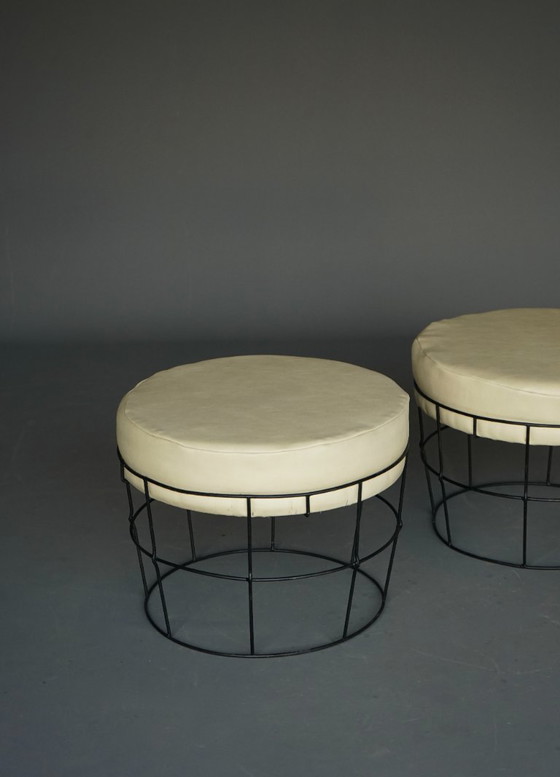 Mid-Century Modern Stools in the style of Panton, 1960s – Metal, Plastic (photo 6 of 14)