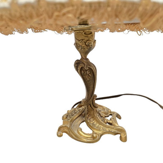 Image 1 of Lámpara de mesa de bronce de estilo rococó