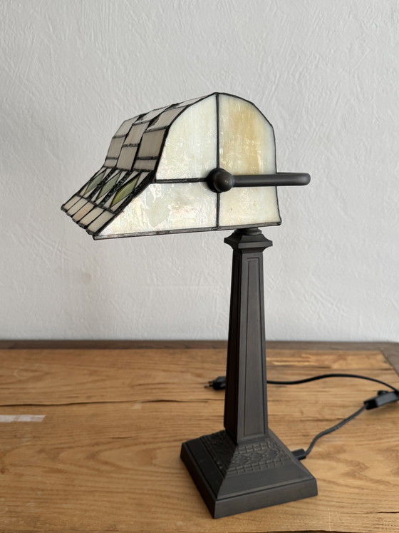 Image 1 of Lumilamp Tiffany Banker's Lamp