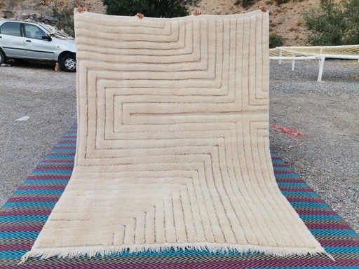 Autentico tappeto tradizionale in pura lana, tessuto a mano, 2/3 m
