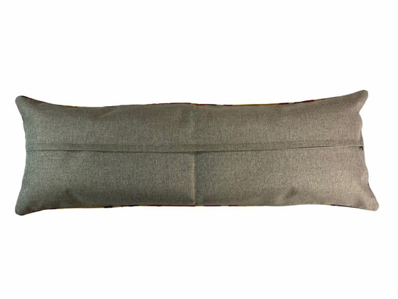 Image 1 of Funda de cojín única de kilim y alfombra – 120 x 40 cm
