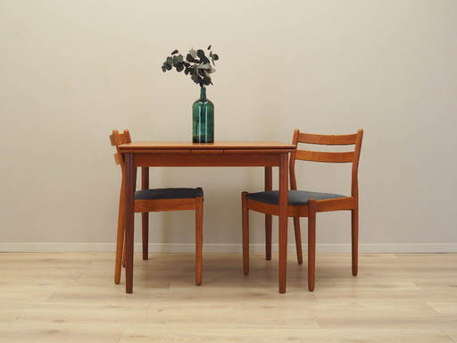 Teakholztisch, dänisches Design, 1970er Jahre, hergestellt in Dänemark