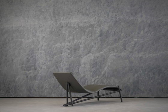 Image 1 of Donovan Grey Leather Chaiselongue By Giuseppe Vigano For Cattelan , Italy 2000’s