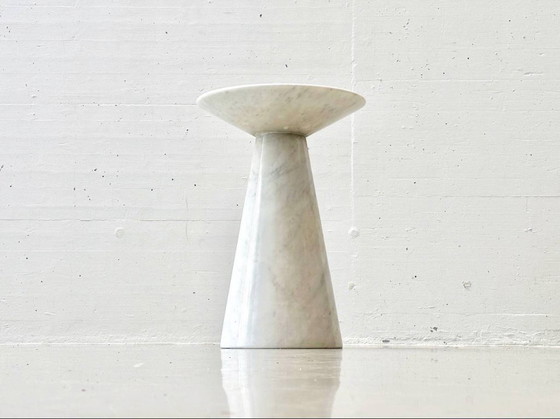 Image 1 of Round table in Carrara marble by Carlo Scarpa for Cattelan Italia, 1970s