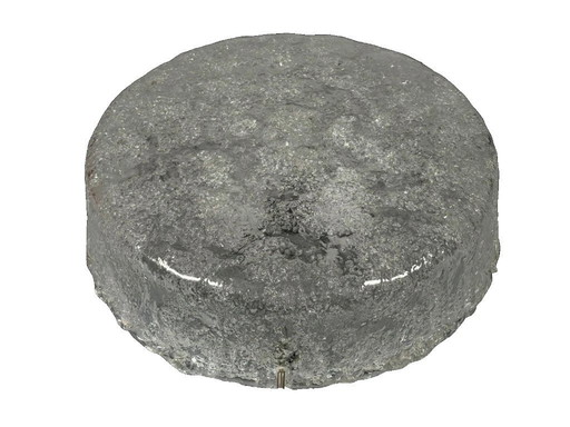 1960s/70s Lamp, Light, Ceiling Light, Flush Mount Ice Glass, Hillebrand 60s