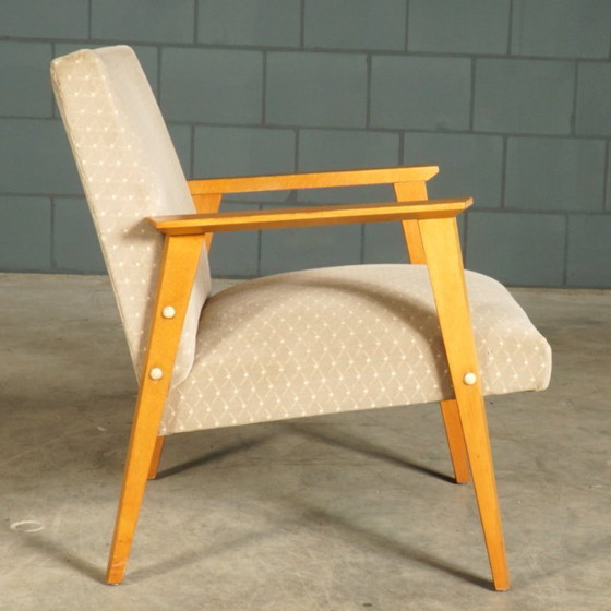 Poltrone da salotto danesi – velluto – noce – anni '60 – Textile (photo 7 of 15)