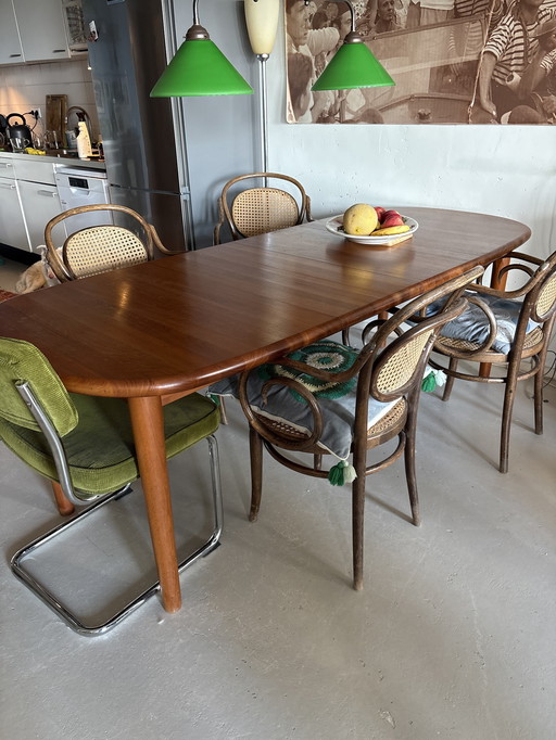 Table à manger extensible en teck d'origine danoise 70s