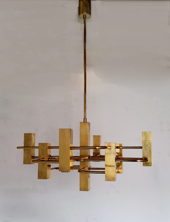 Image 1 of Gaetano Sciolari chandelier, Boulanger from the 70s