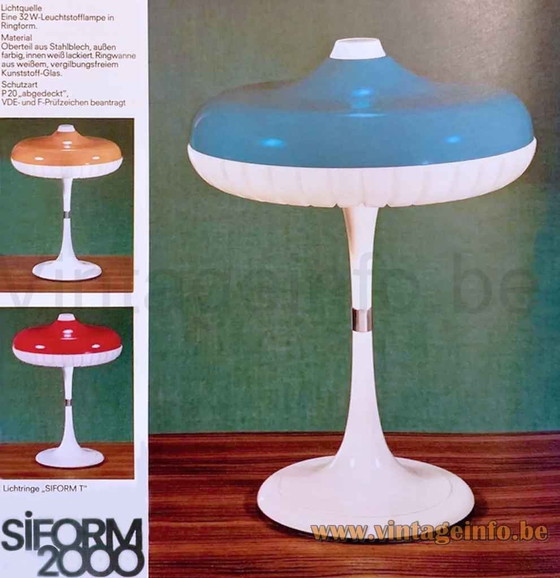 Image 1 of Siemens Siform 2000 Vintage Design Tafellamp, UFO, 1960-69