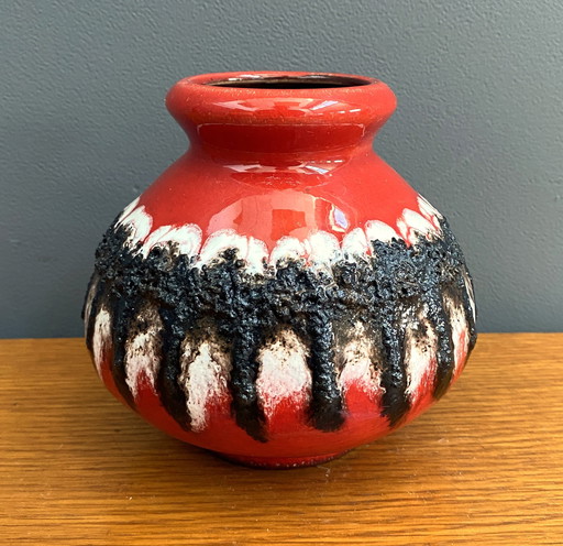 Schlossberg West Germany Fat Lava Vase 1960s