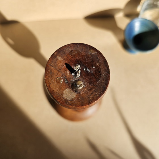 Image 1 of Candeliere in legno di teak, portacandele, stile Space Age Mid-Century Vintage, eccezionalmente raro