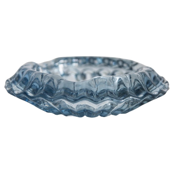 Blauwe kristallen asbak Fontana Arte Stijl, Italië 1970 – Ingrand, Tafelaccessoires, Crystal (photo 6 of 26)