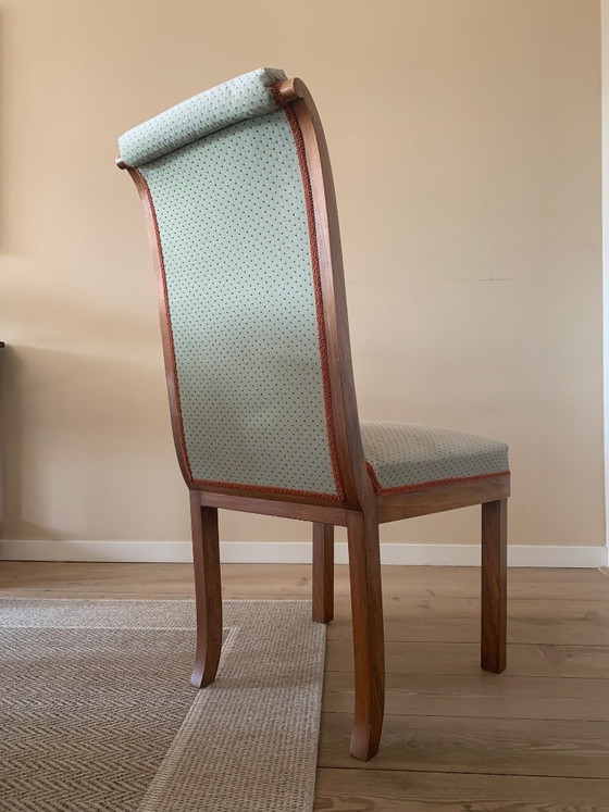 Image 1 of Two elegant, oak art deco chairs