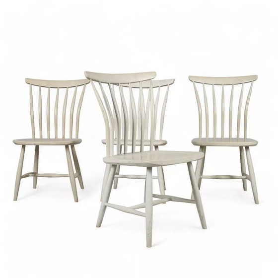 Image 1 of Set of 2 Vintage Scandinavian Akerblom Birch Chairs, Sweden, 1955