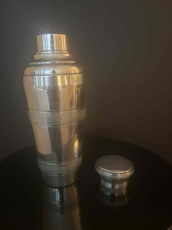 Image 1 of shaker à cocktail Art Déco vintage plaqué argent