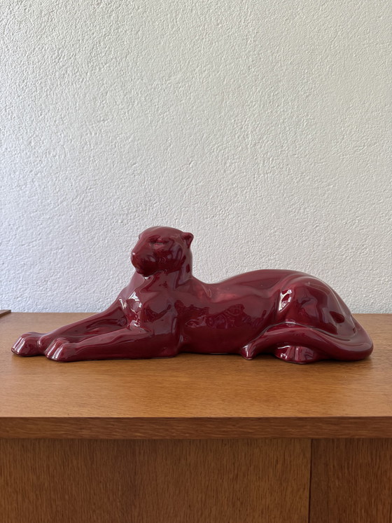 Image 1 of Panthère Céramique Art Déco