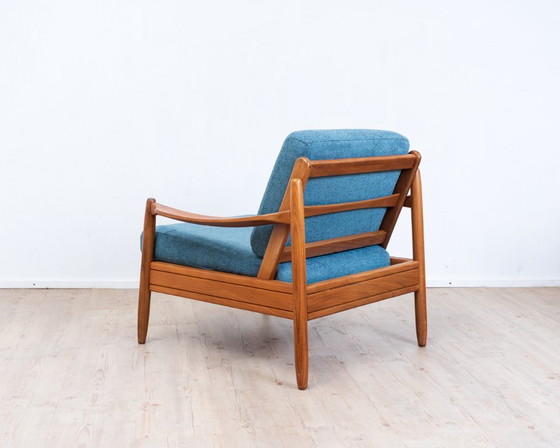 Image 1 of Fauteuil lounge Easychair en teck bleu des années 1960