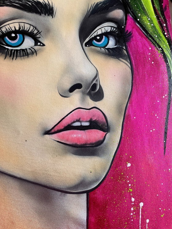 Image 1 of NO1R - Give me the green light -Artist canvas