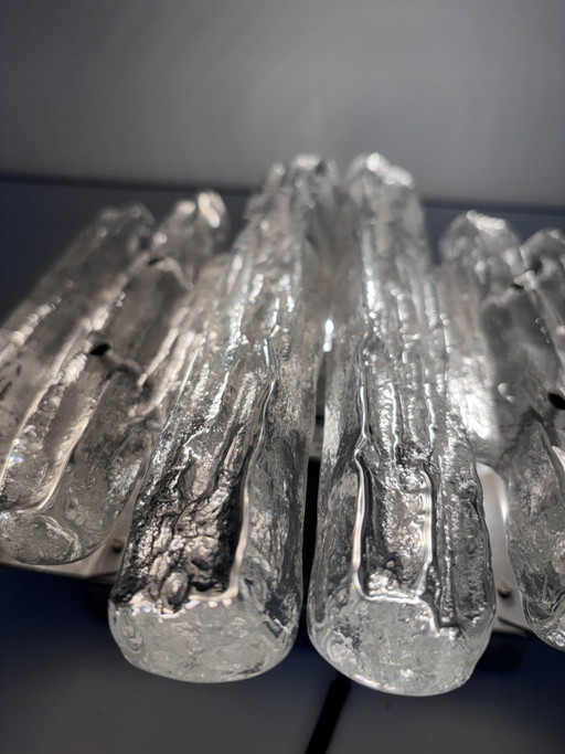 Brutalist Kalmar ‘Ice Block’ Wall Lamp Design Classic – wandlampen, Glass, Metal (photo 2 of 12)