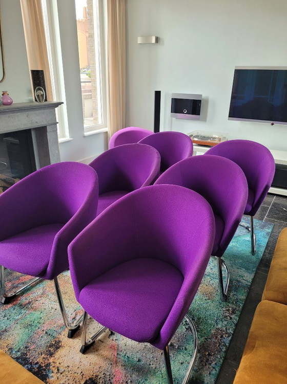 Artifort Megan Stoel 6-delig – Eetkamerstoelen, Metal, Textile (photo 6 of 6)
