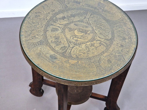 Tavolino Art Déco Amsterdam con piano in rame