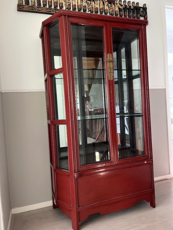Image 1 of Antieke Chinese Vitrine Kast 