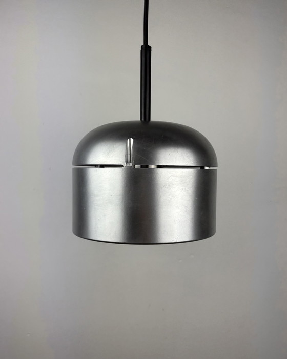 Image 1 of Staff Leuchten Arnold Berges Duo Silver Vintage Pendant Lamp, Space Age, 70s, Mid Century, Industrial design, Germany, 1970s
