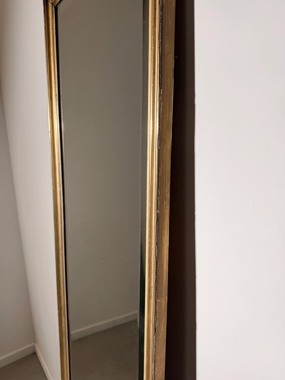 Grande Specchio da Terra Vintage Francese in Legno Dorato, Vetro (foto 3 di 6)