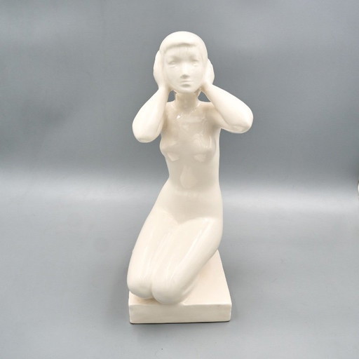 Keramische Vrouwenfiguur, jaren 60 Tsjecho-Slowakije