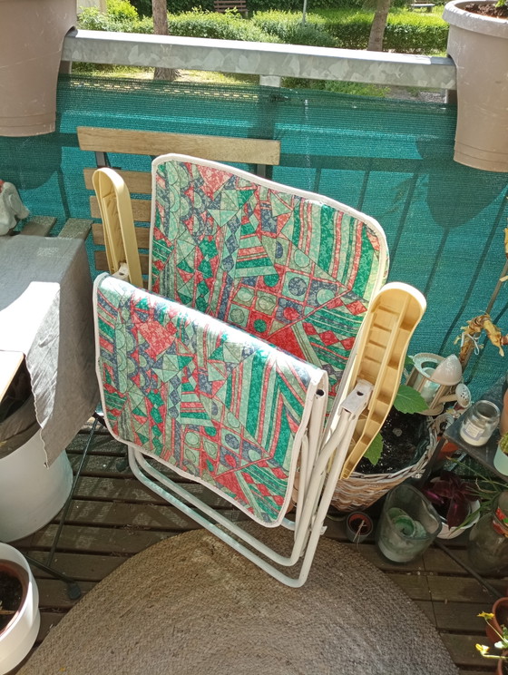 Image 1 of Italian camping chair, deck chair, foldable, like new
