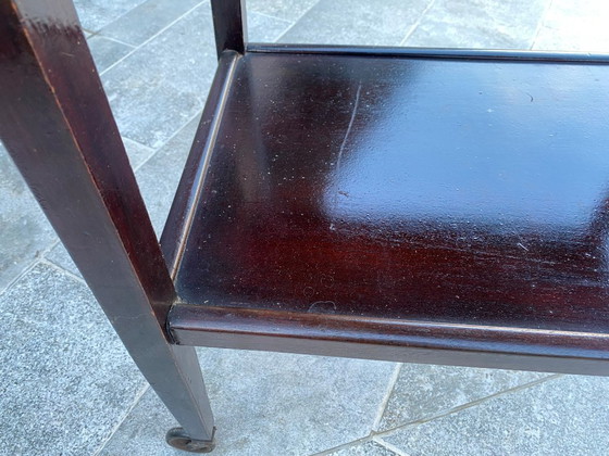 Image 1 of Bar serving trolley with castors 1 removable tray art deco 1930