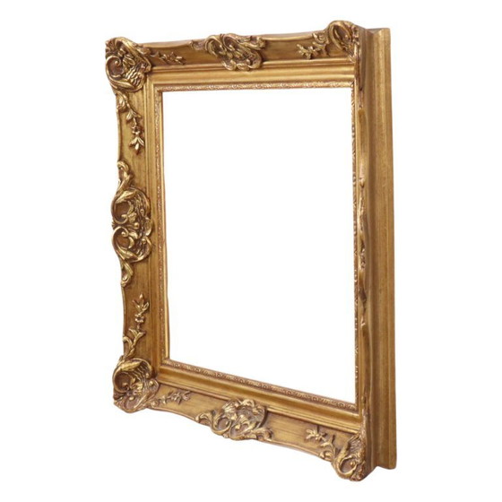 Image 1 of Cornice in legno dorato in stile barocco 70x60cm