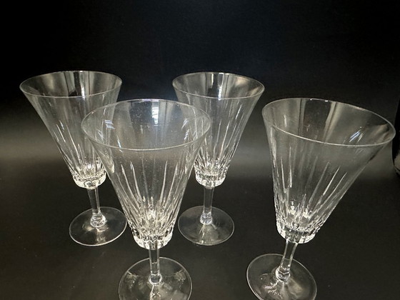 Image 1 of 4 x Sektgläser aus Bleikristall mit Design