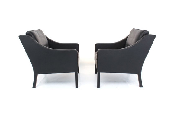 Image 1 of comme neuf ! Original Børge Mogensen for Fredericia Danish Lounge Set, Sofa and 2 Chairs, premium Leather, Oak, RP 31.161 Euro