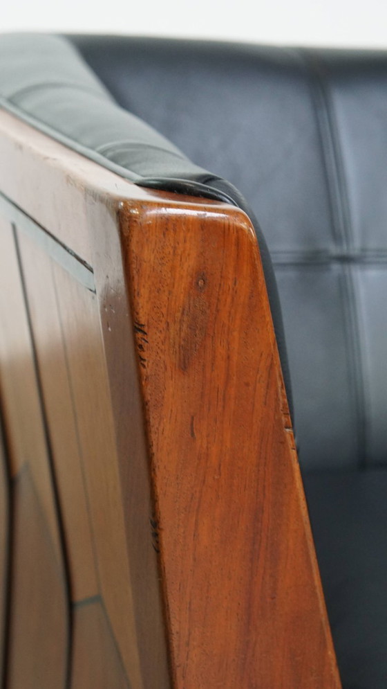 Image 1 of Sofá de diseño Art Déco Schuitema 2,5 plazas de cuero