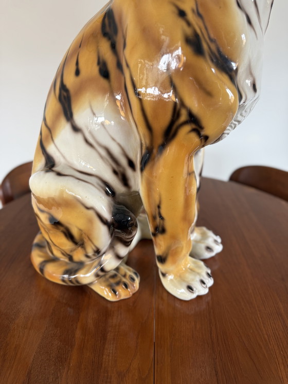 Image 1 of Vintage XXL ceramic tiger, Italy '60