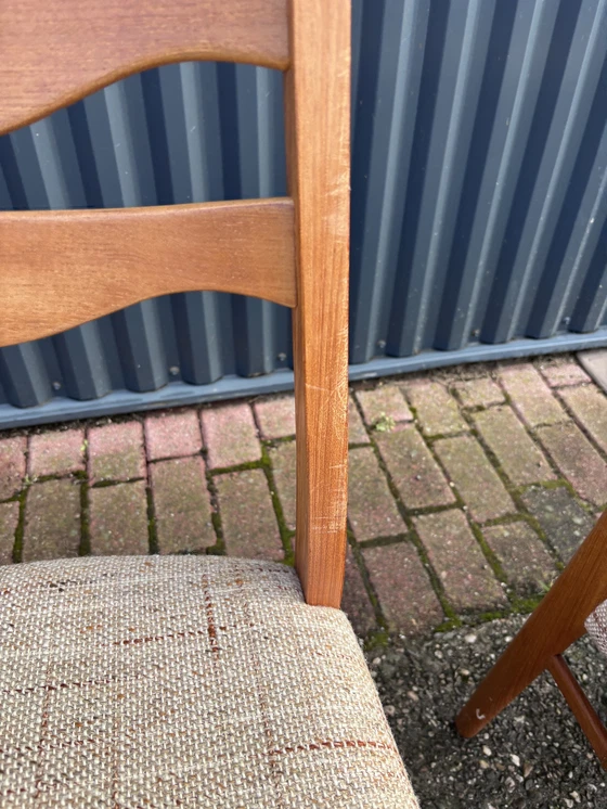 Image 1 of 6 Piece Vintage Dining Chairs Teak Danish