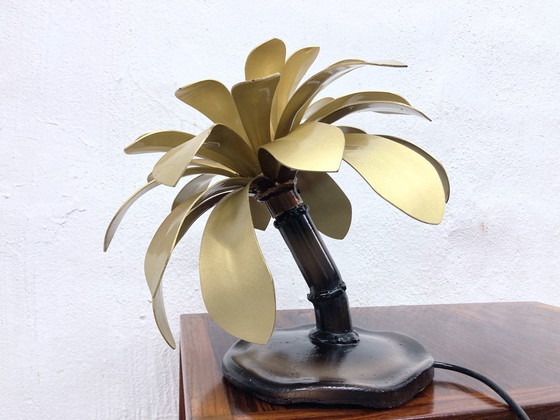Image 1 of Table Lamp Palm Lamp 80s Hollywood Regency Design