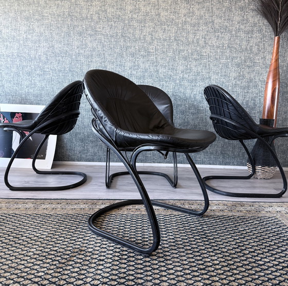 Image 1 of 4x Pascale Dining Chairs by Gastone Rinaldi for Thema, 1970s