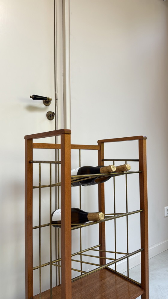 Image 1 of Carrello vintage in legno e ottone