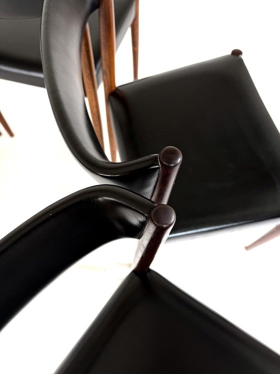 Image 1 of Ensemble de 6 chaises de salle à manger danoises vintage des années 60