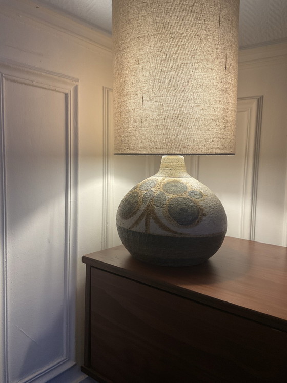 Danish Ceramic Lamp Søholm, Table lamps, Beige (photo 8 of 15)