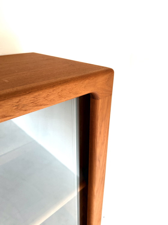 Vetrina vintage XL danese in teak, CFC Silkeborg '80 – Vetrine, Glass, Wood (photo 7 of 15)