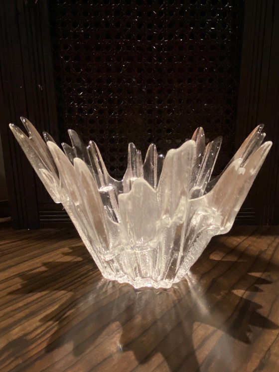 Image 1 of Tauno Wirkkala glas waxinelichthouder Humppila Revontulet 